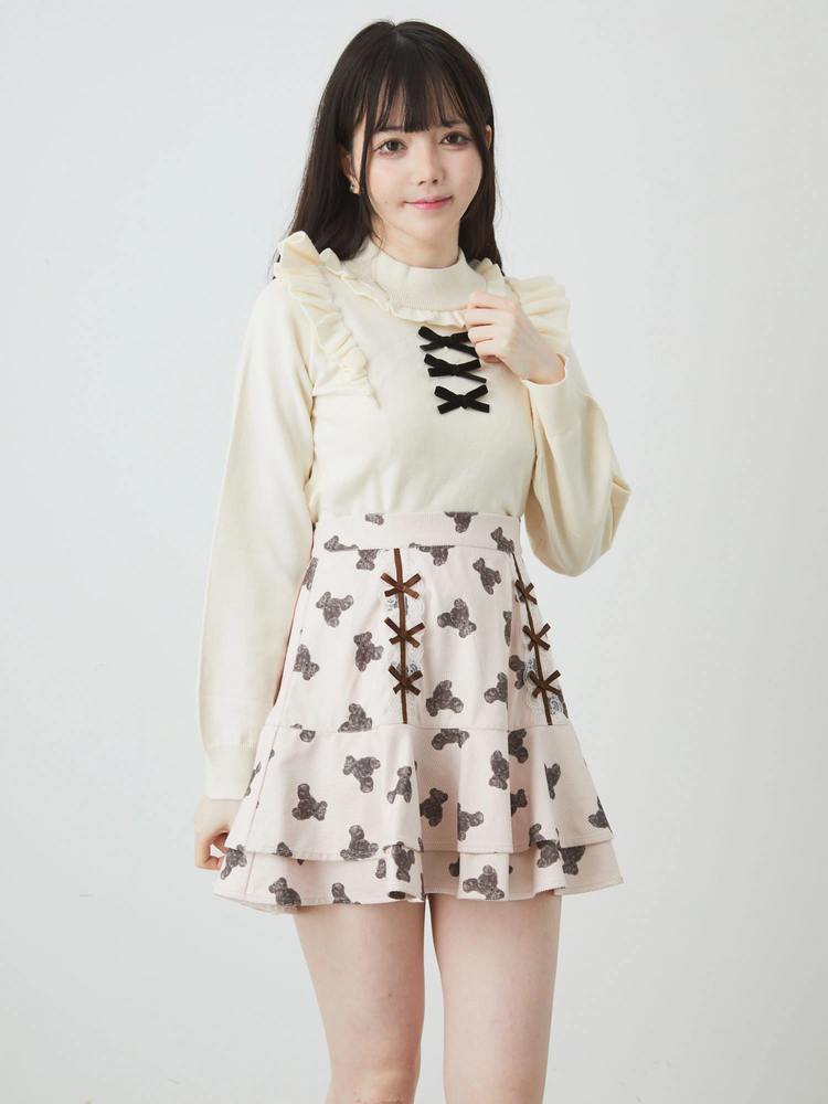 くまちゃんコーデュロイスカート - Ank Rouge(アンクルージュ)の