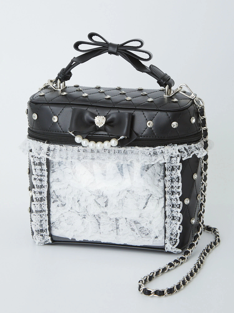 確定ファンサのおまじないビジューキルティングバニティBag - Ank