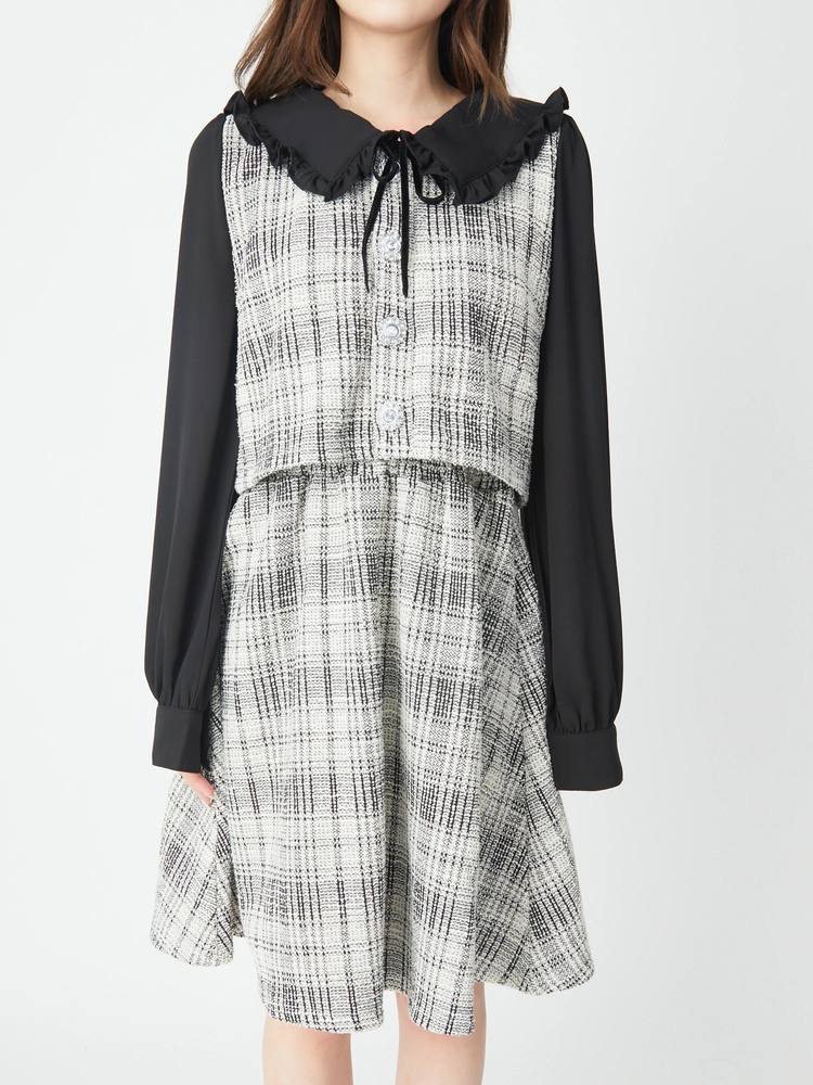 ツイードドッキングワンピース - Ank Rouge(アンクルージュ)の