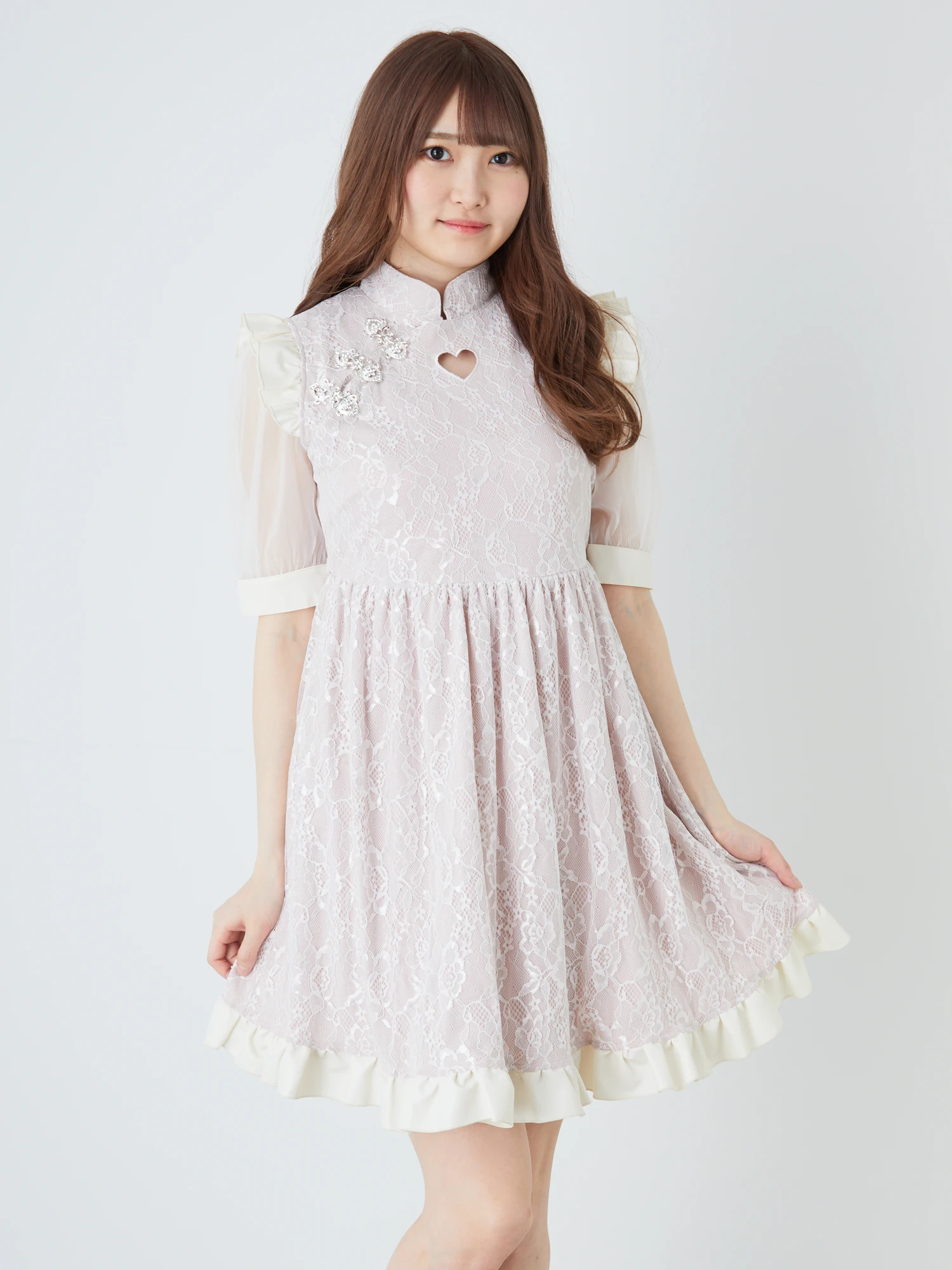 ハートあきレースチャイナOP - Ank Rouge(アンクルージュ)のワンピース