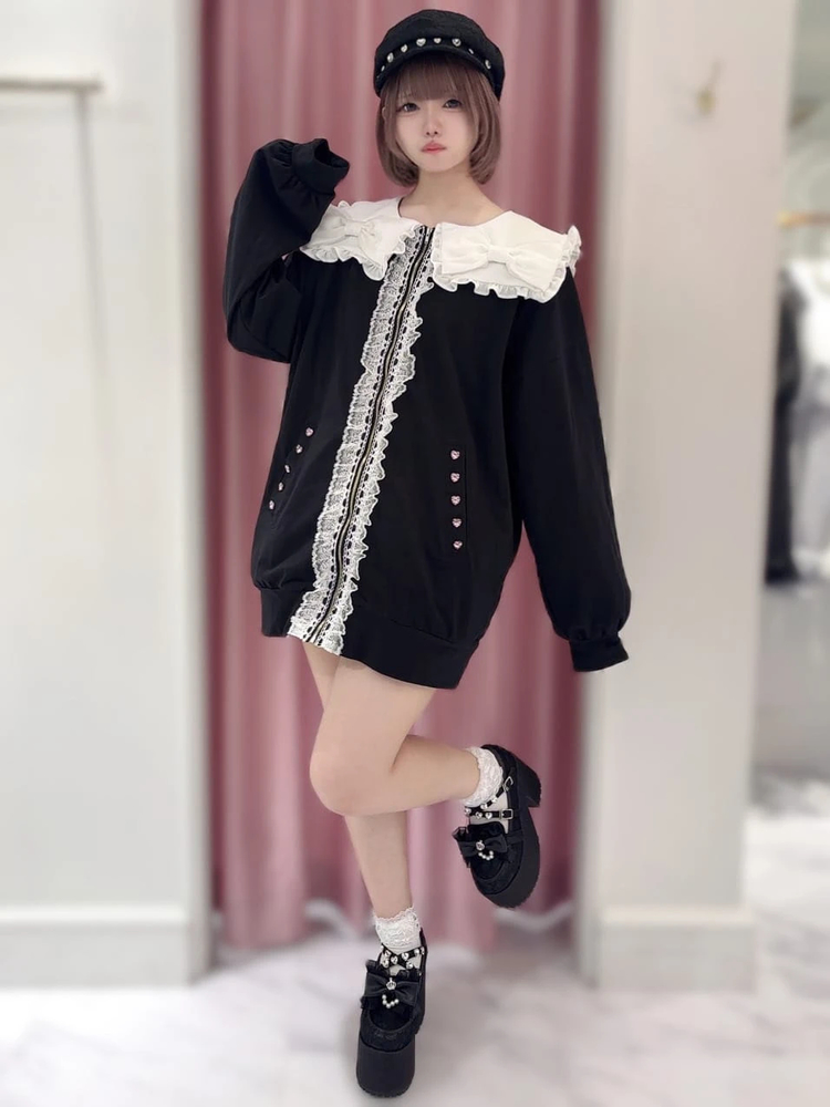 おリボンBigパーカー - Ank Rouge(アンクルージュ)のパーカ