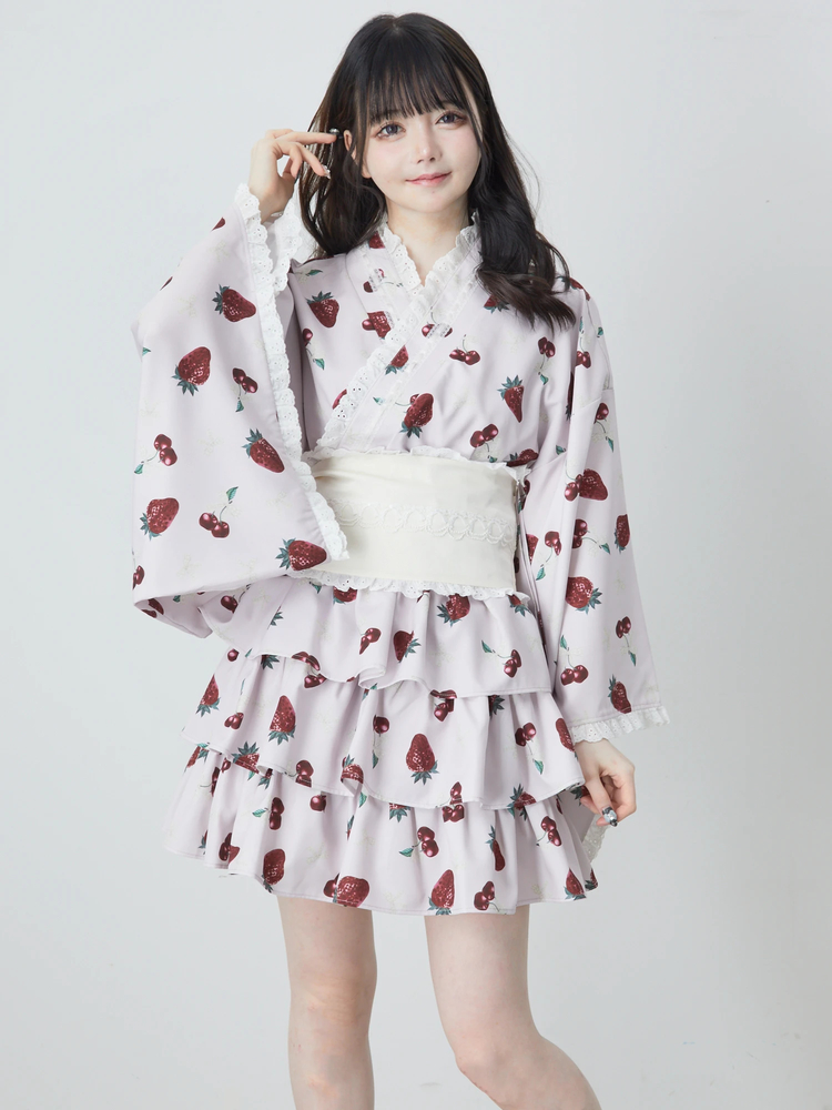 cherry berry princess 浴衣ワンピース - Ank Rouge(アンクルージュ)の