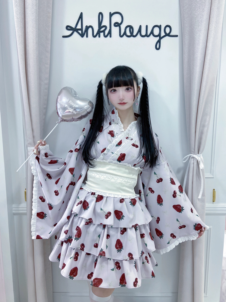 cherry berry princess 浴衣ワンピース - Ank Rouge(アンクルージュ)の