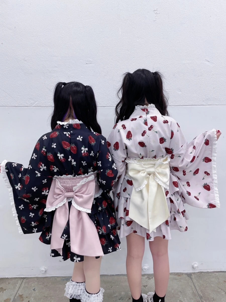 cherry berry princess 浴衣ワンピース - Ank Rouge(アンクルージュ)の