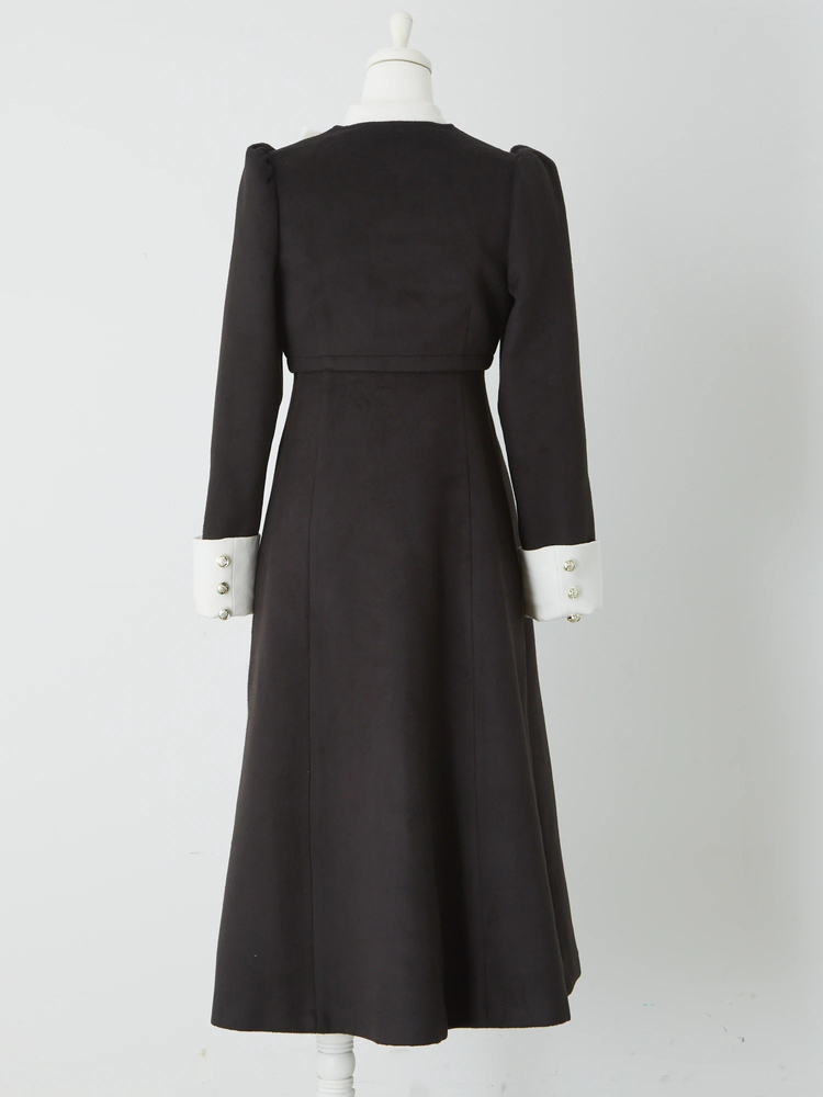 配色ドーリーロングコート - Me roir(ミーロワール)のコート