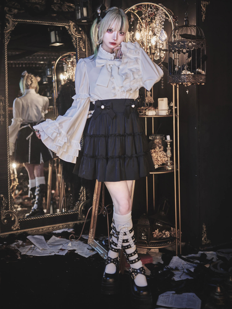 フリルリボンお姫様ティアードスカート - Jamie エーエヌケー