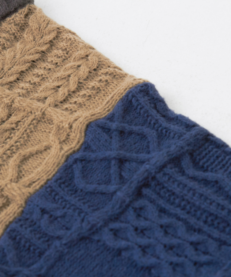 9NM ピーチヤーン アラン柄 プルオーバー ニット｜ファッション通販