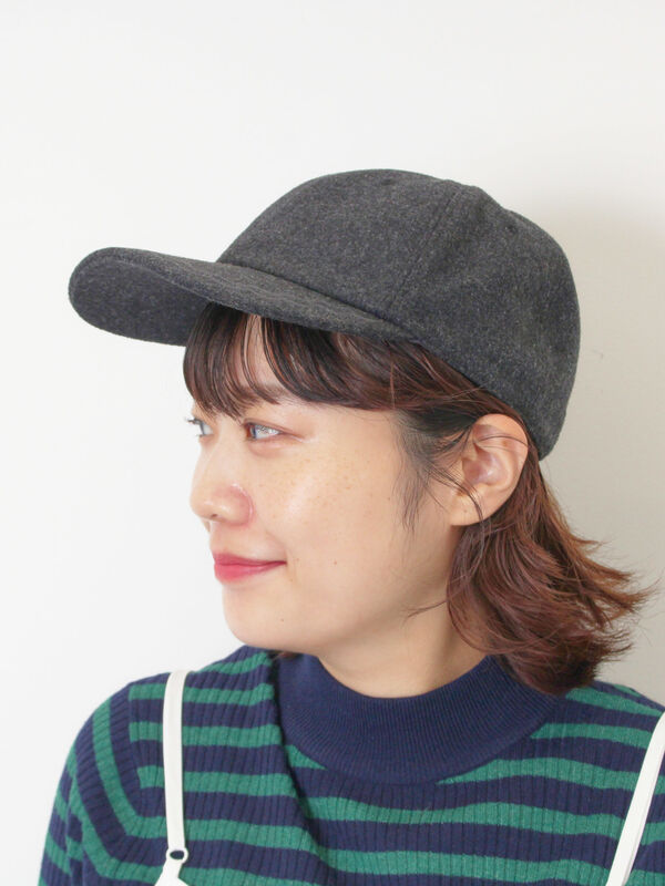 セール】 【消臭効果】スカラップ刺繍キャップ（チャコールグレー