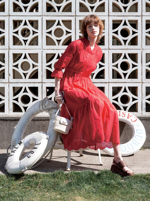 セール】 カットワーク刺繍ティアードワンピース《2025summer catalog