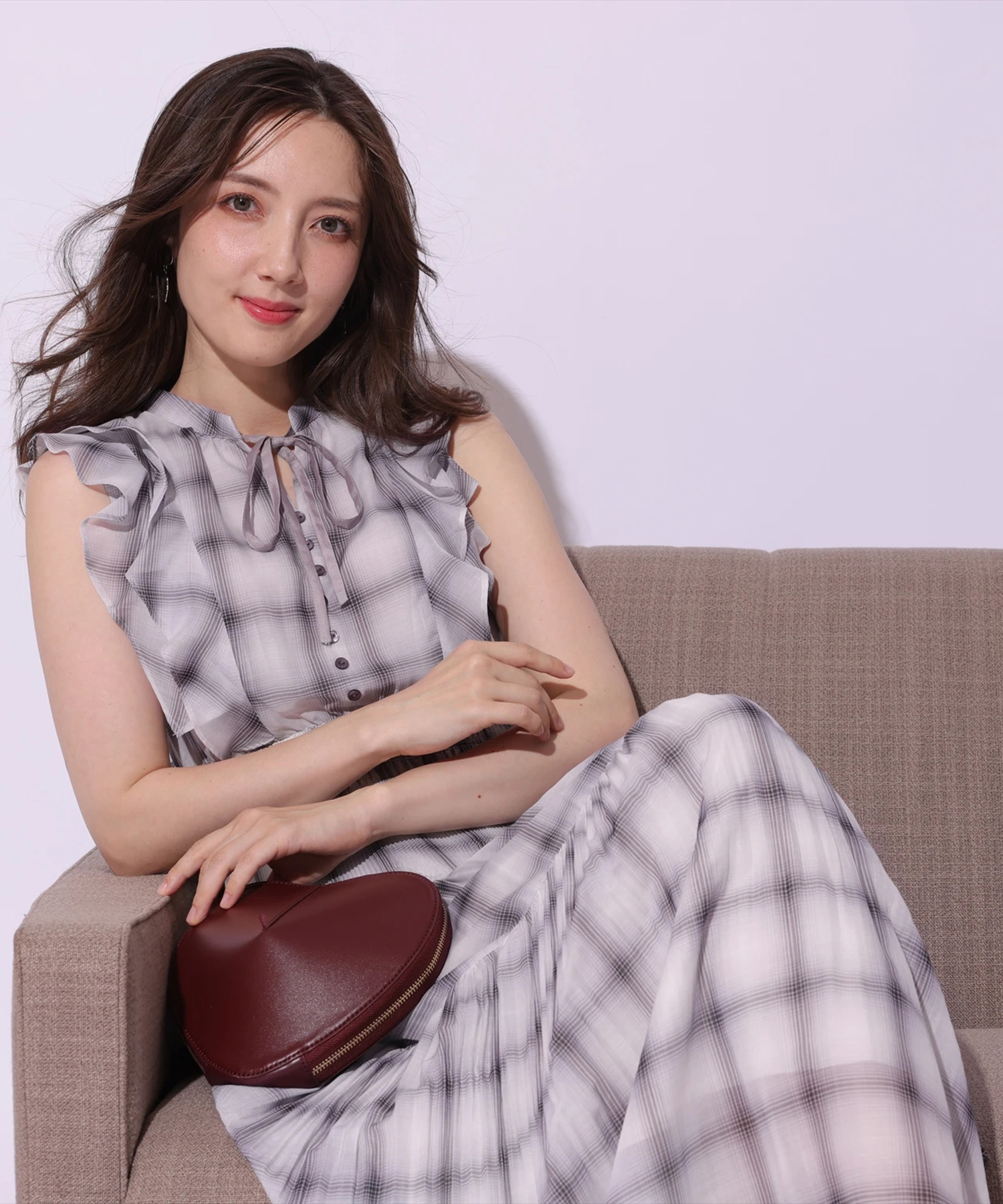 sheller ボックスプリーツツイードドレス shelleボックスプリーツ