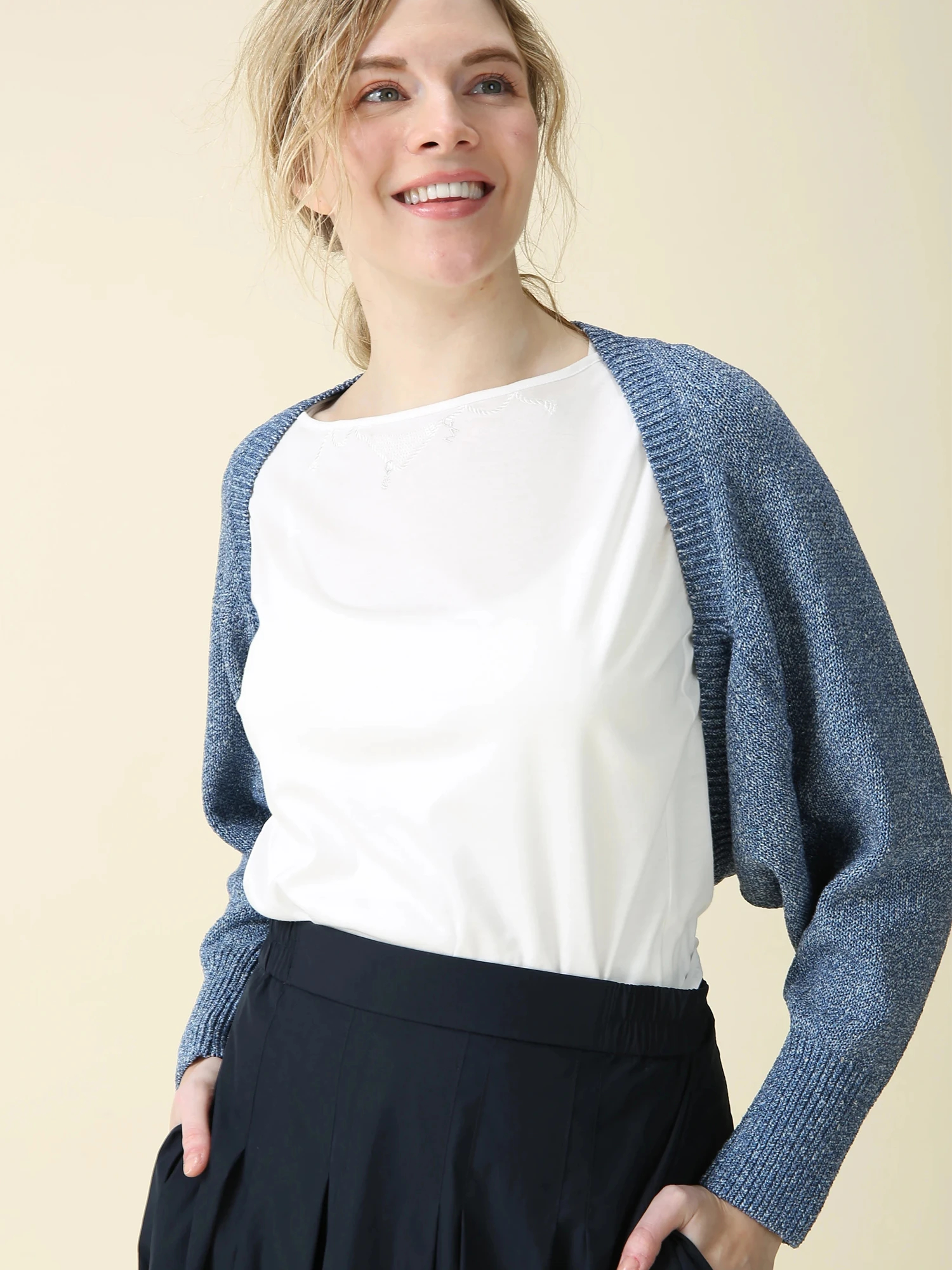 デニミーシック カーディガン ニット ｜ MORABITO BLANC（モラビト