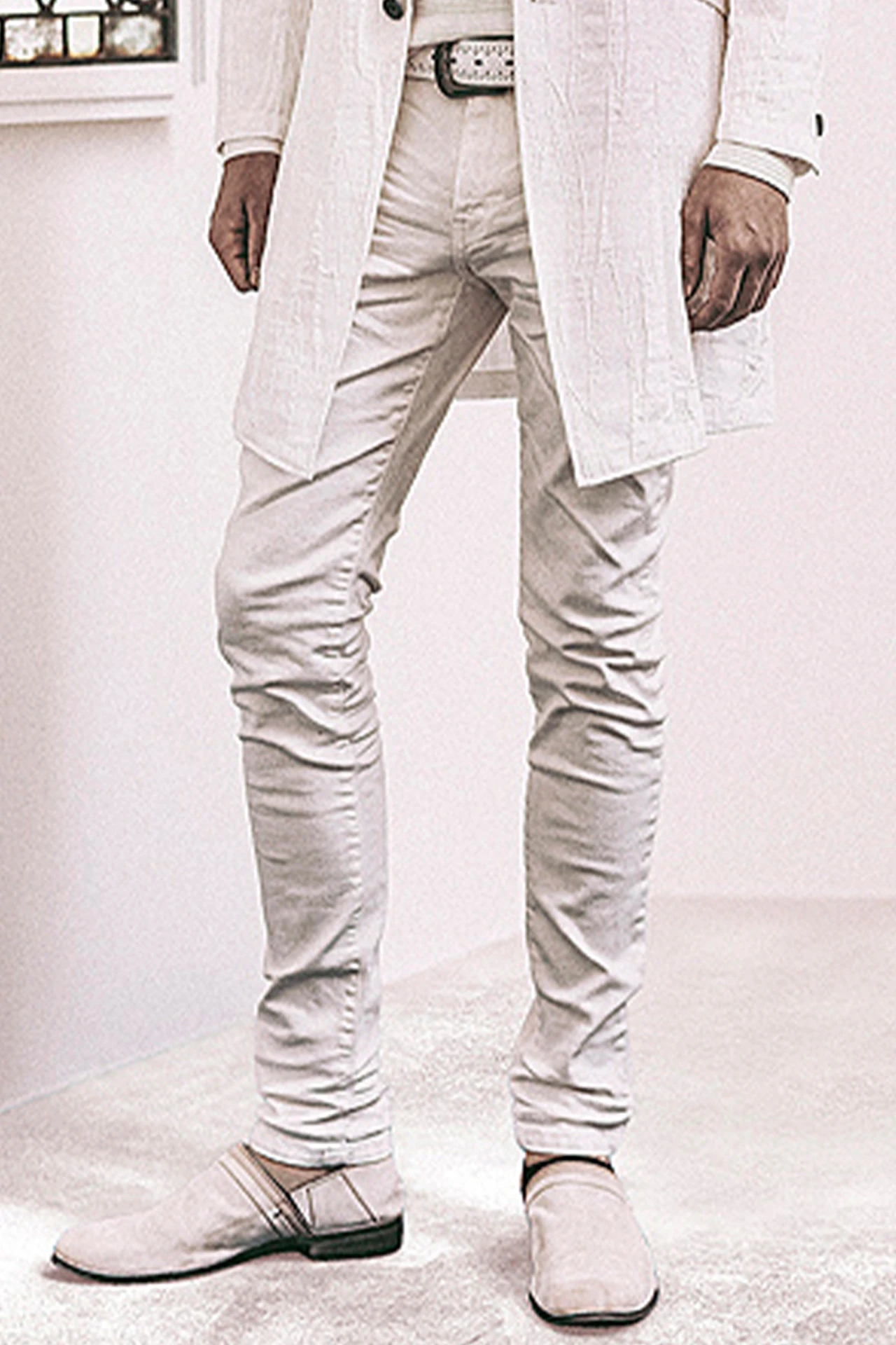 TORNADO MART∴ホワイトシェービングスキニーデニム / TORNADO MART