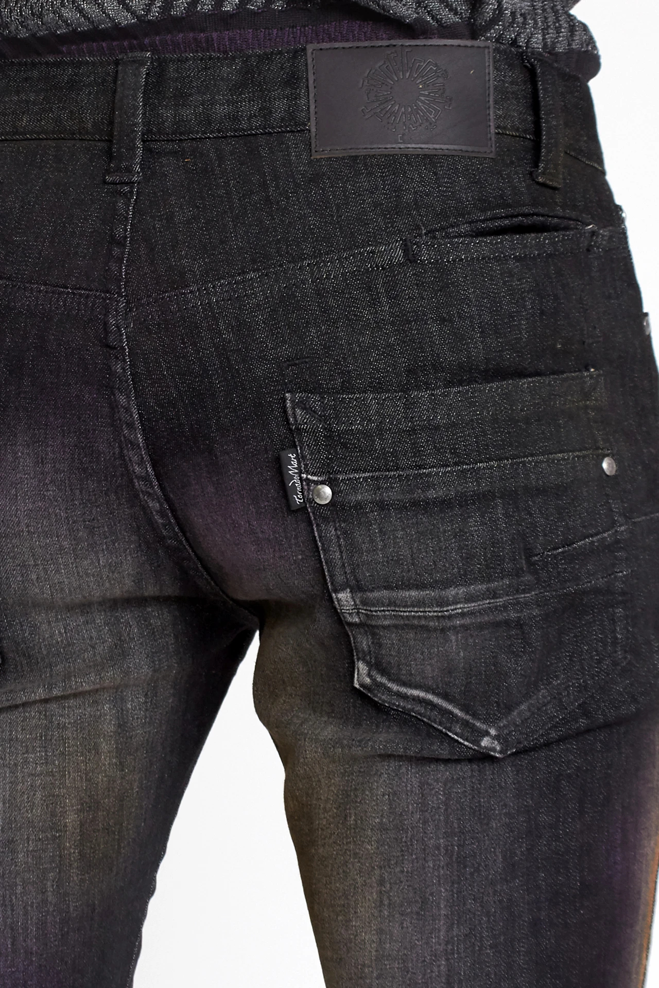 TORNADO MART∴ミックスカラークリアコーティングスキニーデニム