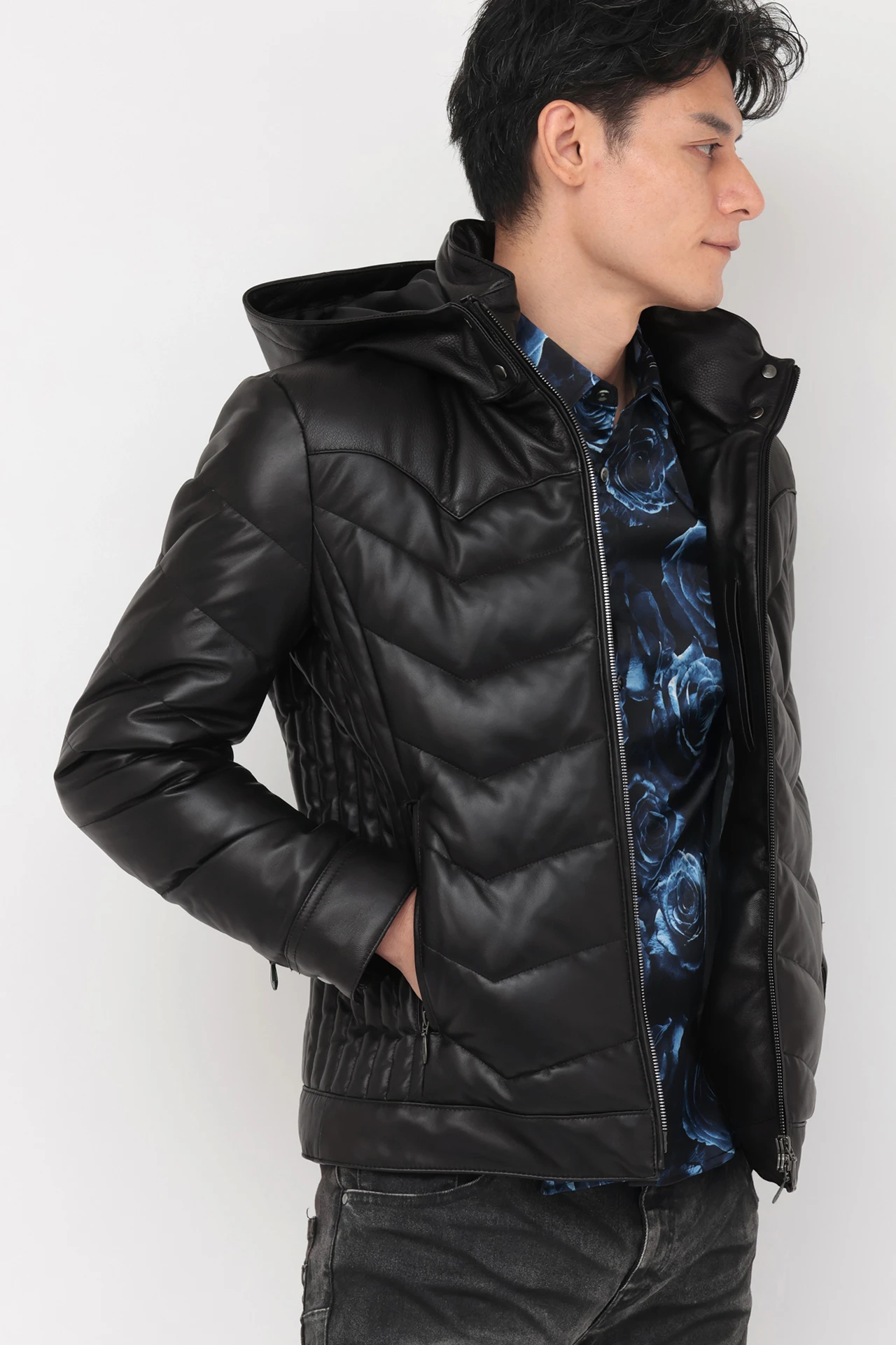 TORNADO MART∴コンビレザーダウンブルゾン / TORNADO MART