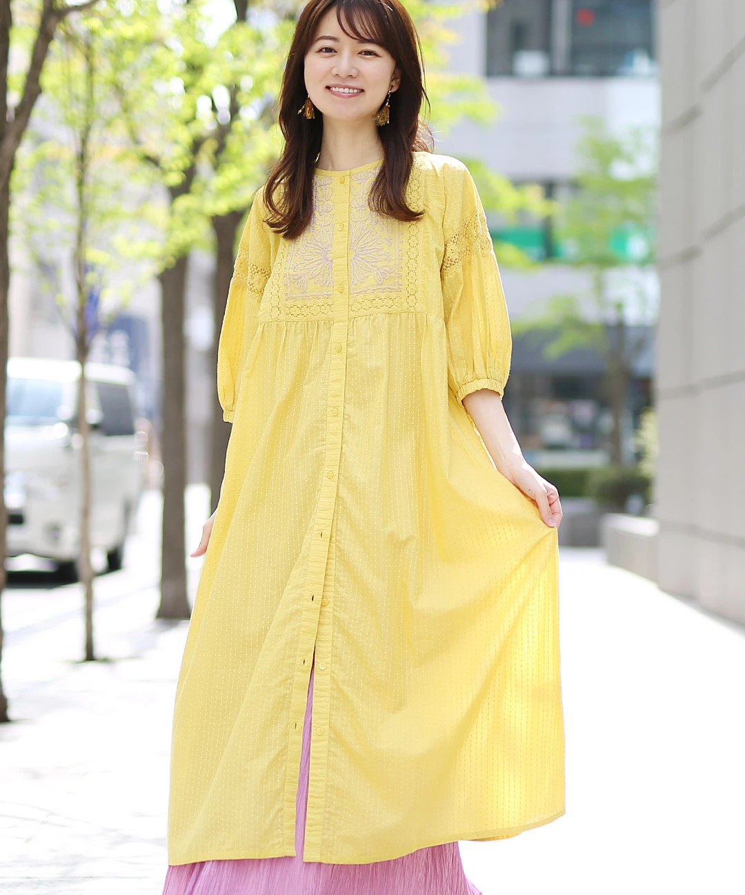 エコフレンドリーコットン×ラクノウ刺繍ワンピース【2月24日(火)15時