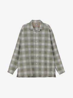 公式・アウトレット】ロングスリーブウーリーチェックシャツ（ユニ