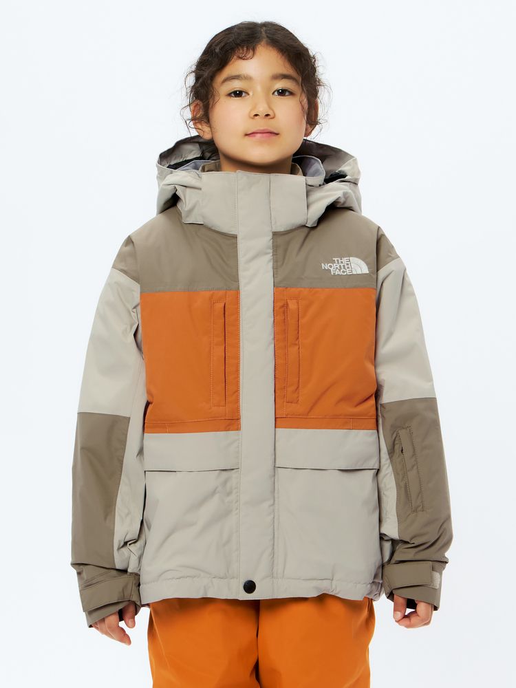 TheNorthFace キッズフード付ジャケット& スノーインサレーションビブ