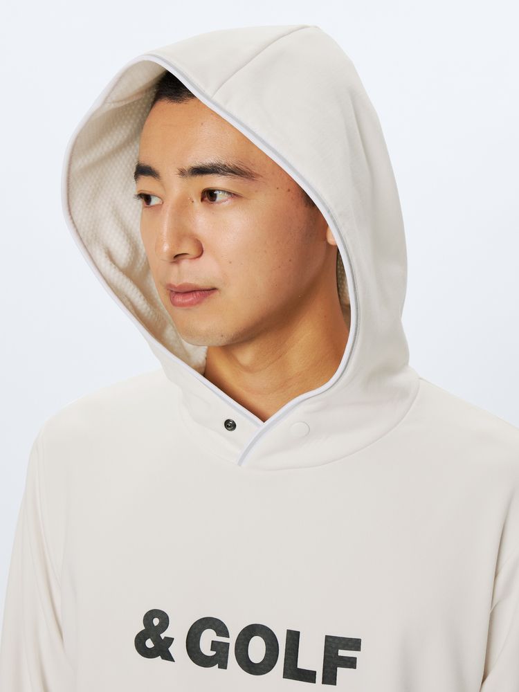 公式】＆GOLF バックグリッドフリース プルパーカ（メンズ