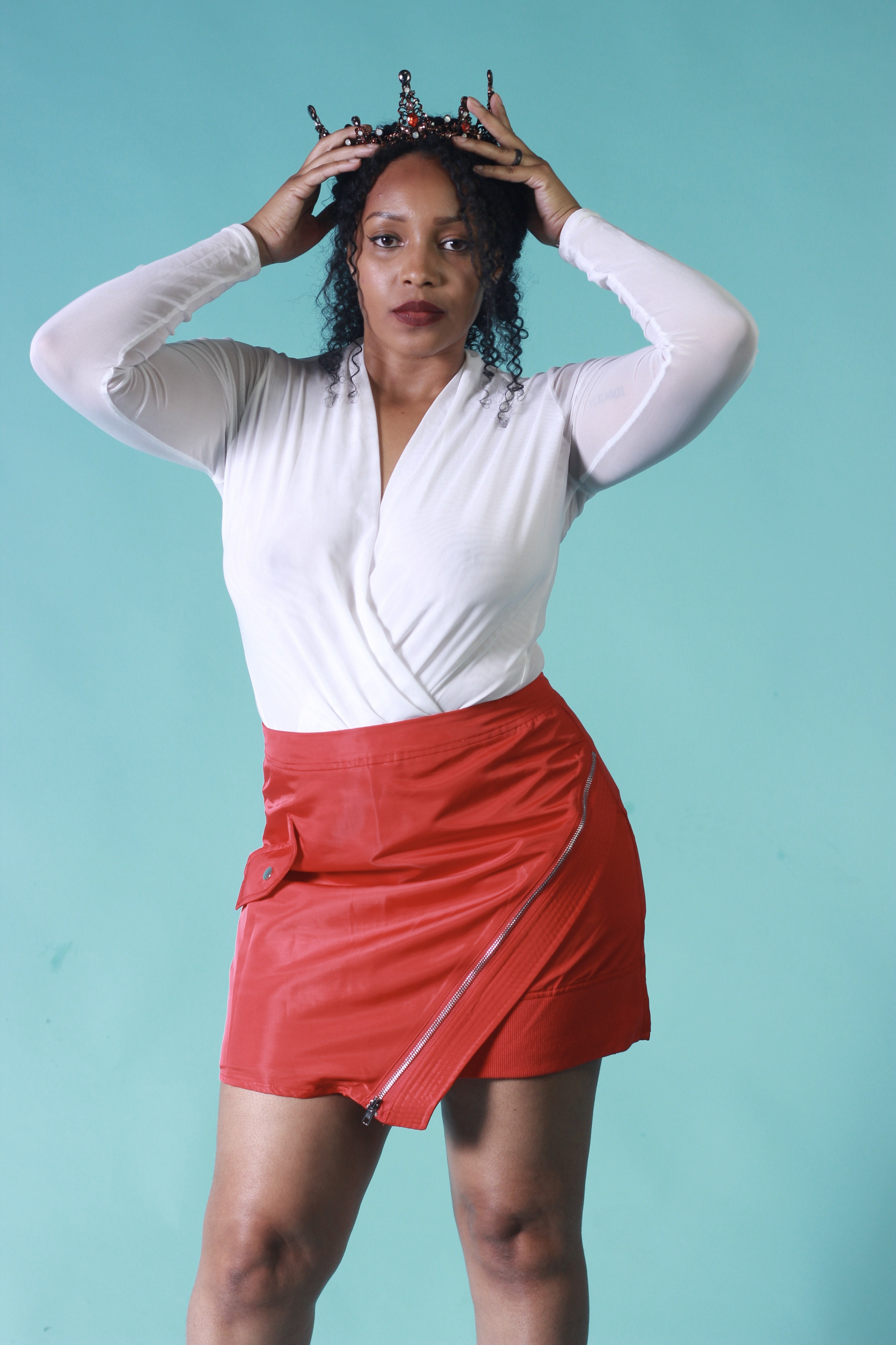 Julie Mini Skirt- Red – Ivy Reina