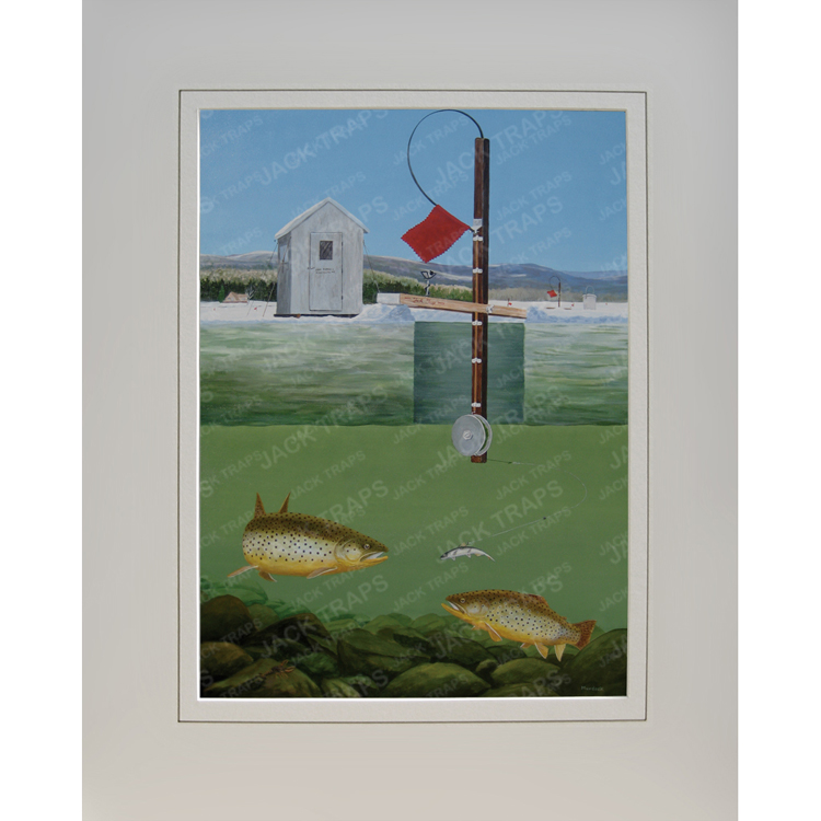 Ice Fishing エッチング 版画 Robert W. Weller Ice Fishing