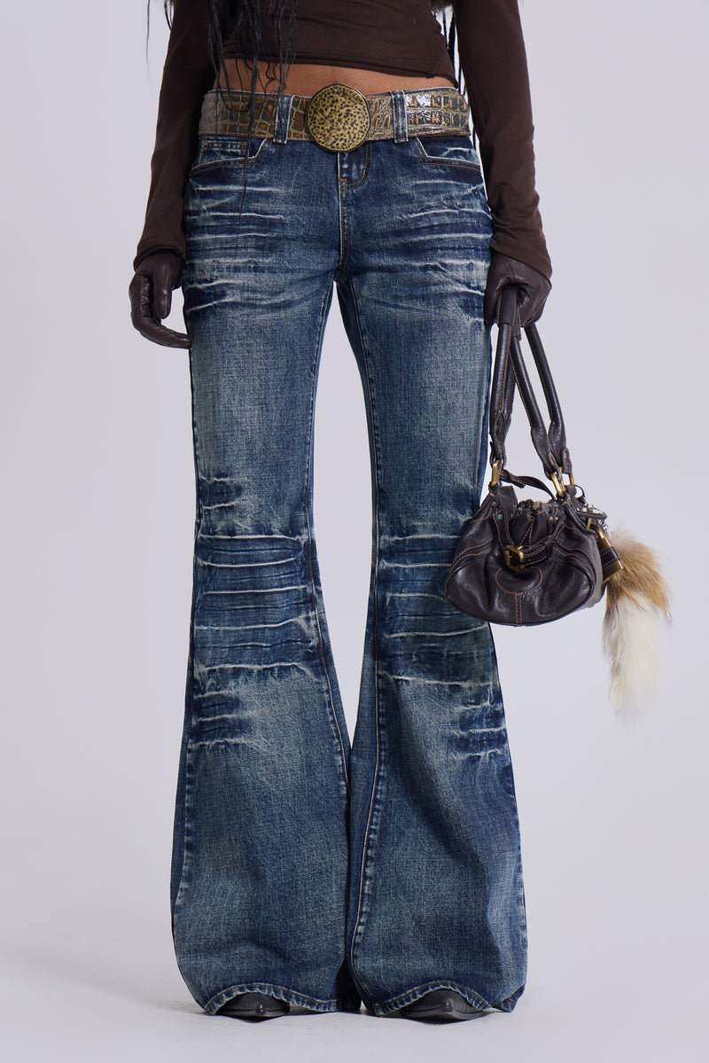 Shop Mid Blue Drift Jeans | Jaded London