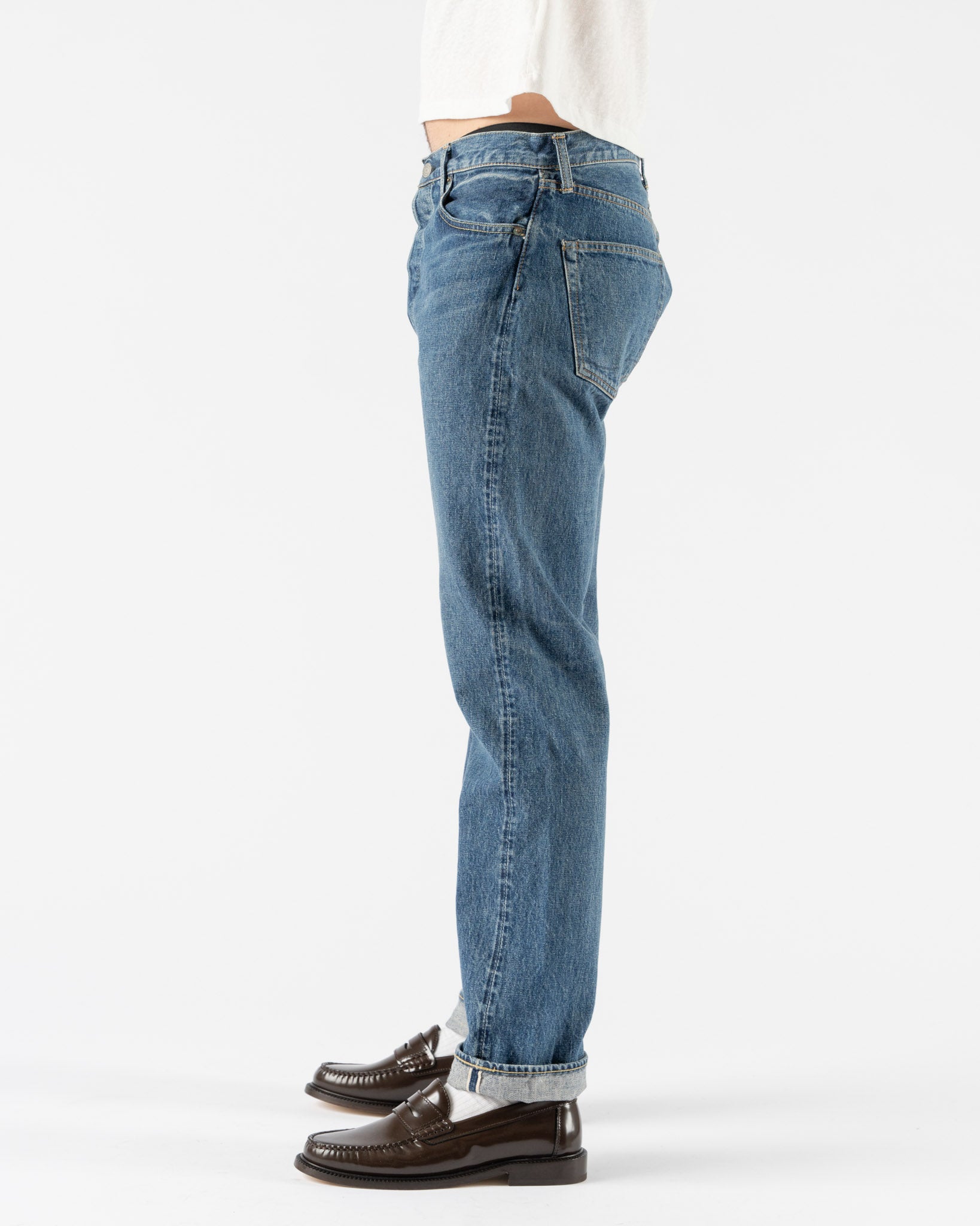 orSlow 105 Standard Selvedge Denim in 2 Year Wash Curated at Jake