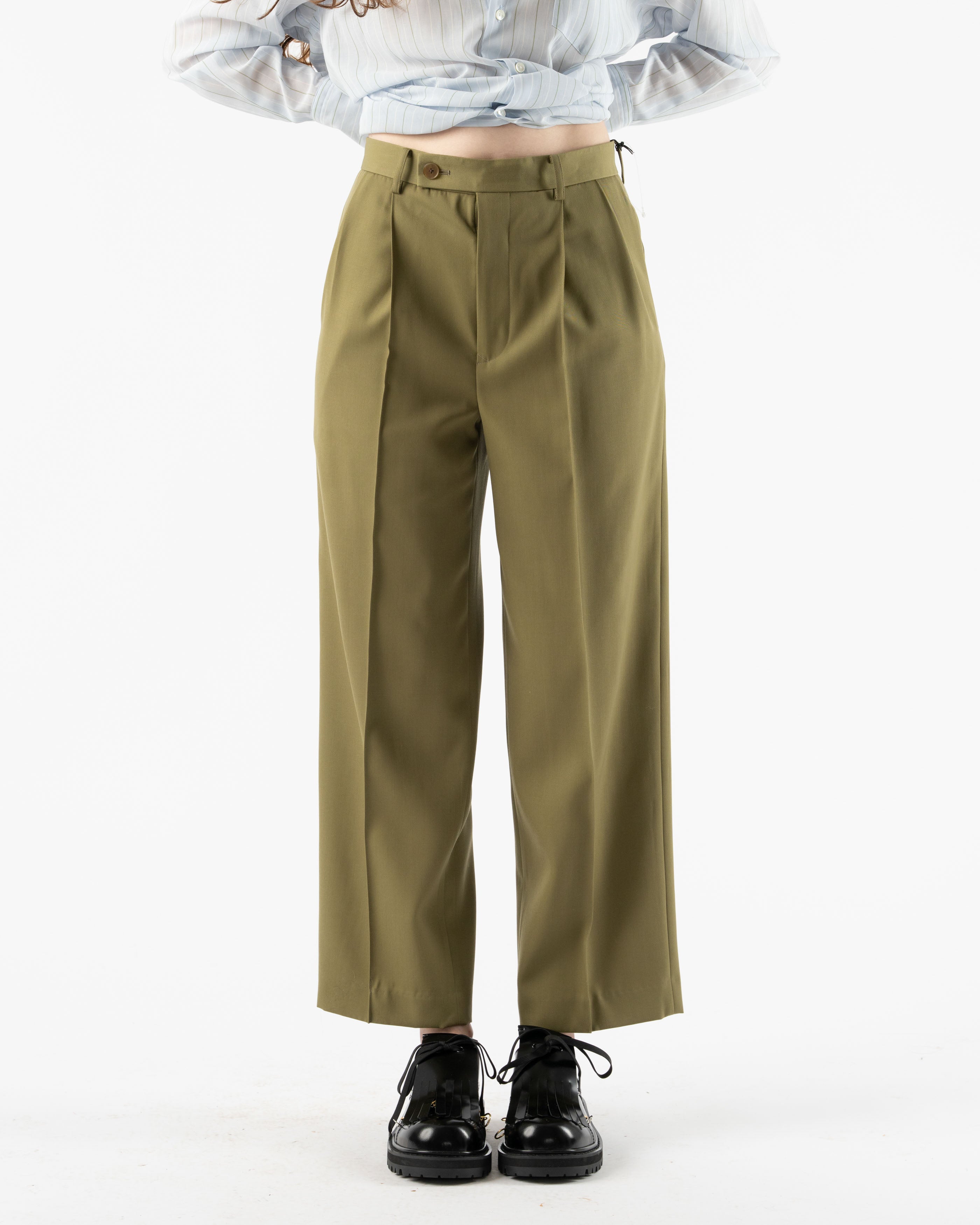 AURALEE WOOL MAX GABARDINE FATIGUE PANTS 【公式通販】