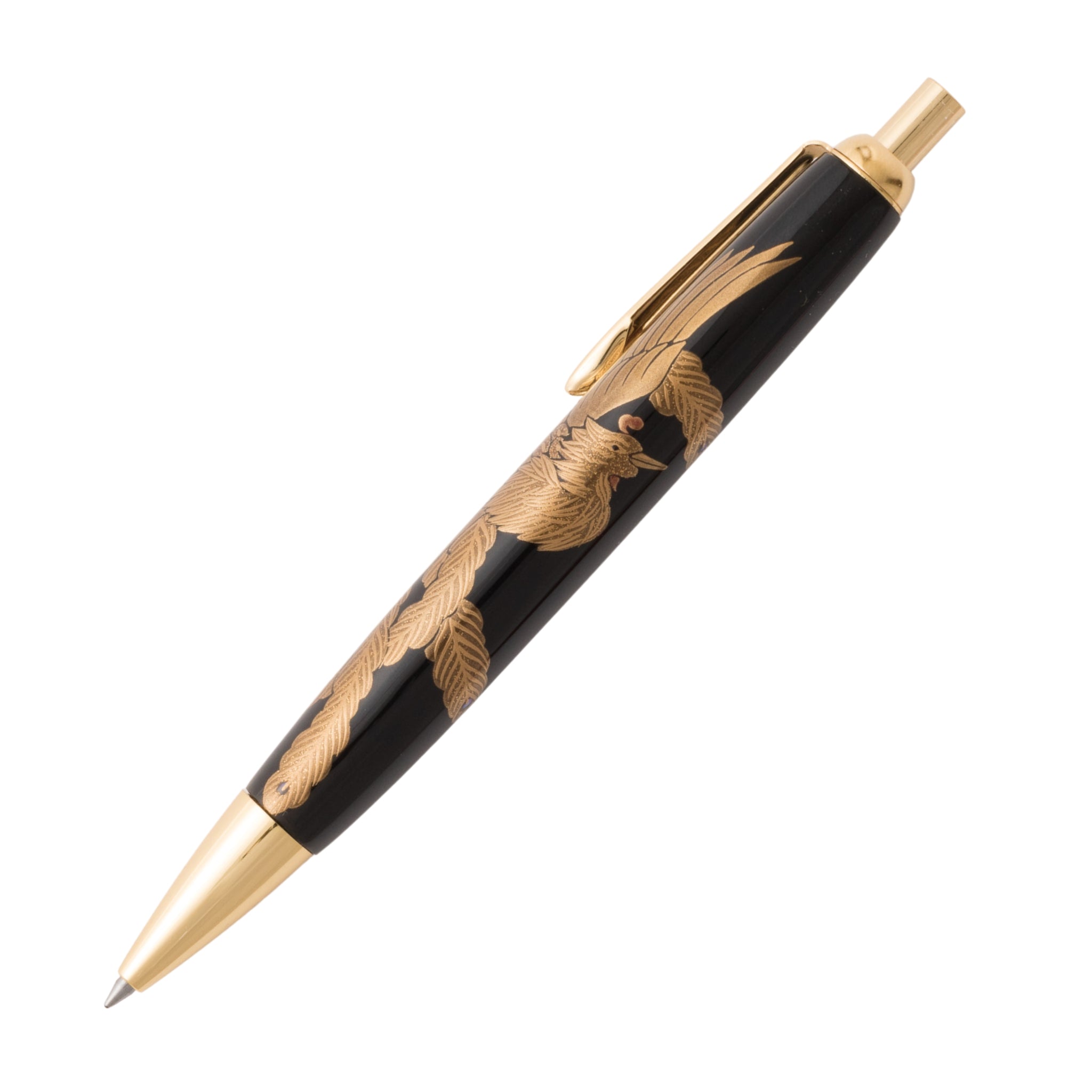 輪島塗 ボールペン | 鳳凰蒔絵 | 黒 | 大藤漆器店