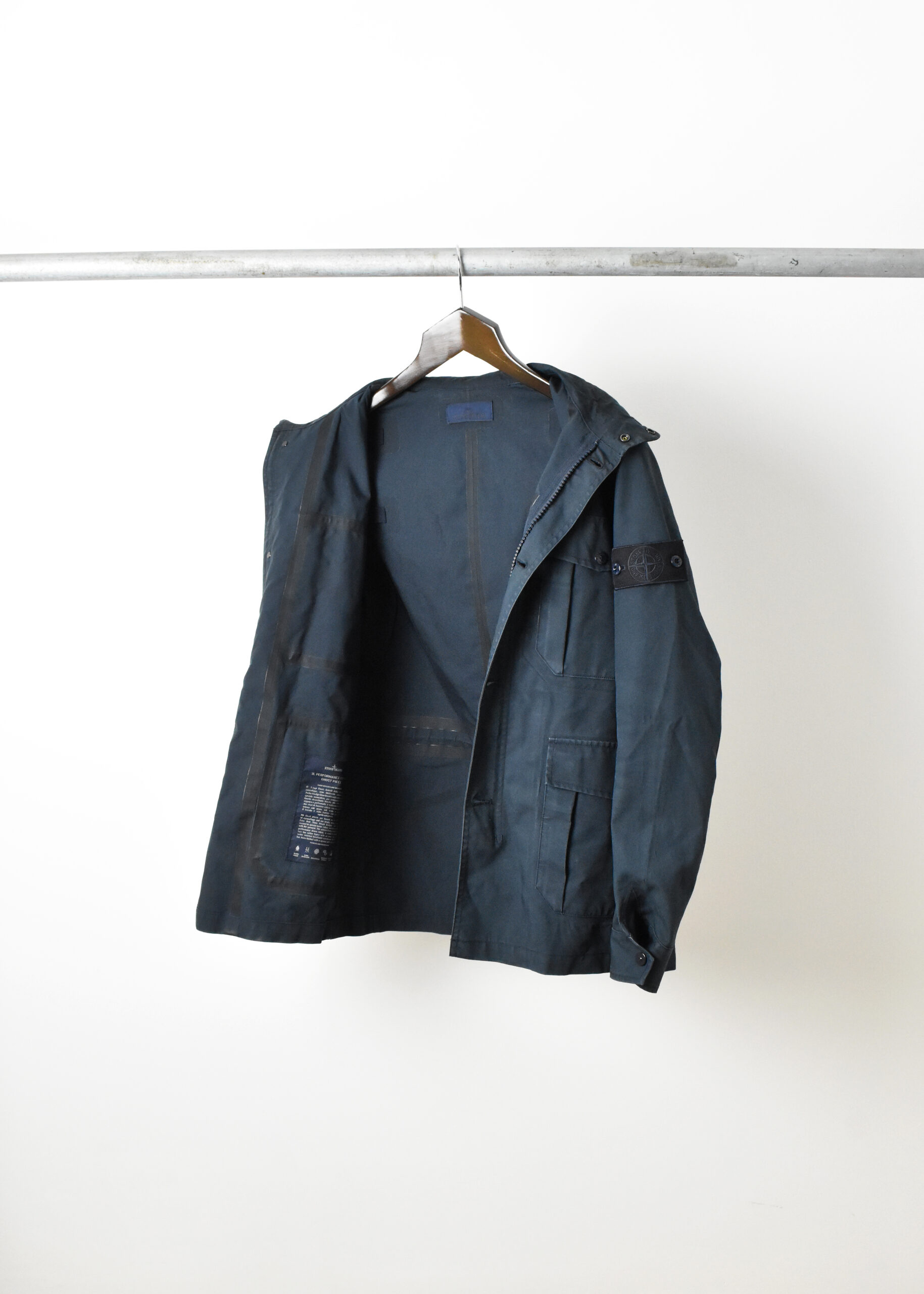 SS14 STONE ISLAND GHOST PIECE 3L PERFORMANCE COTTON JACKET - Jazzy