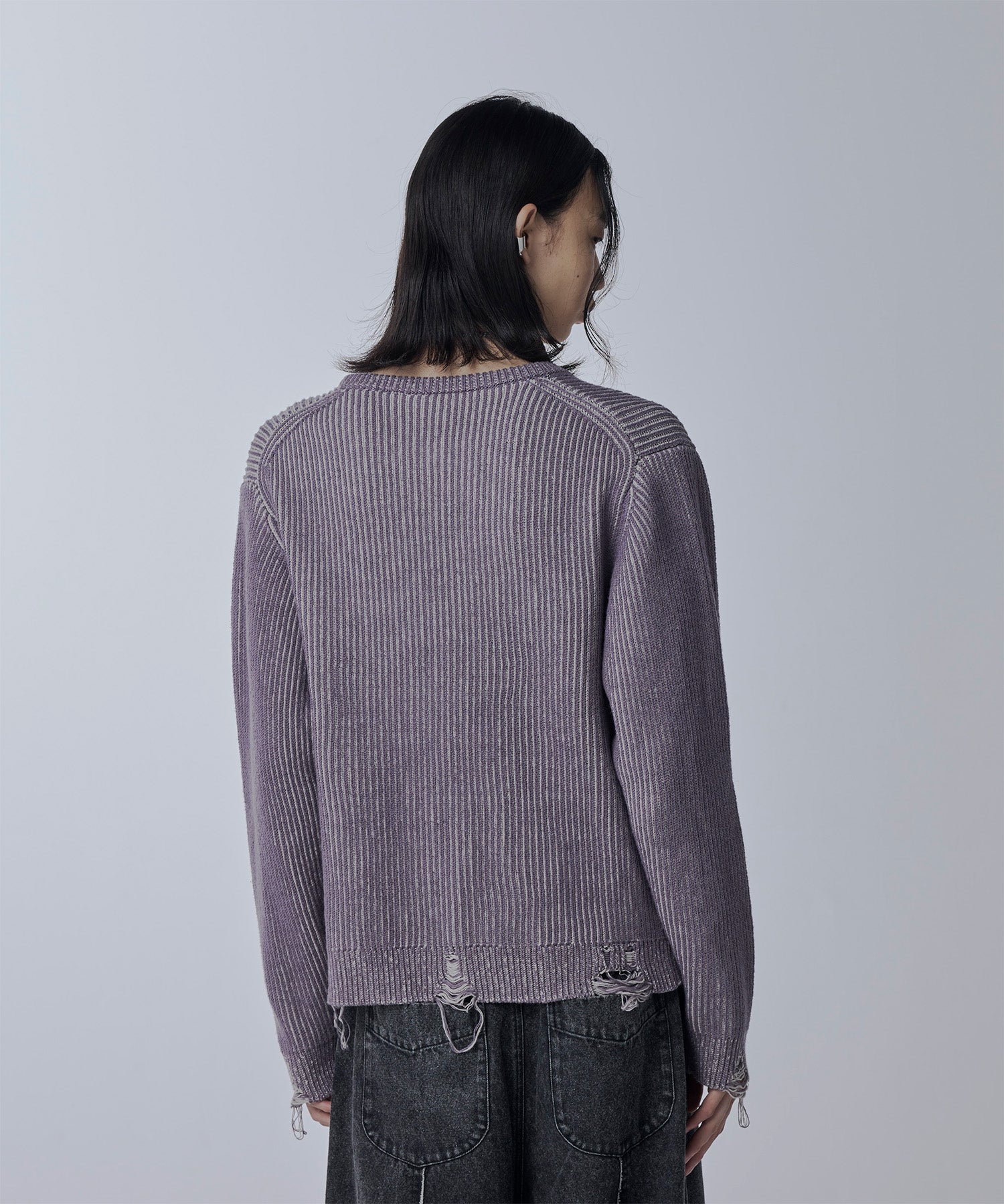 Side zip Damaged knit – Jent Louis