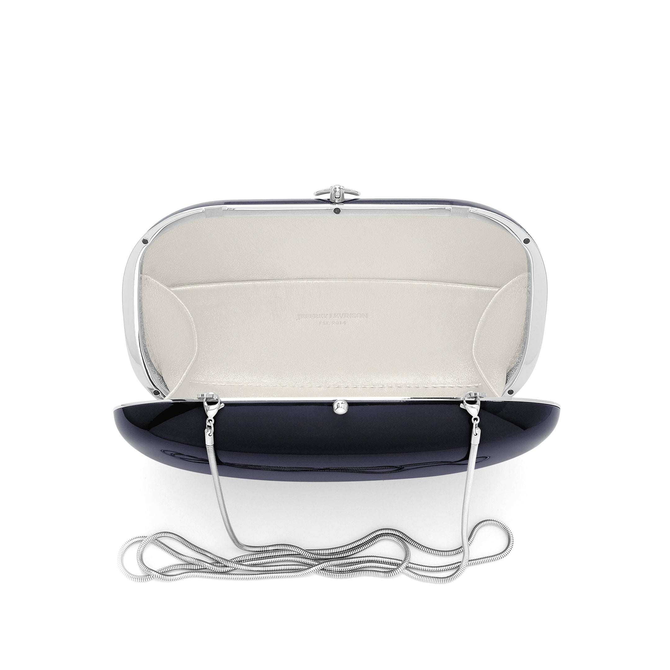 Elina Plus in Touring Navy | Deep Navy Glossy Clutch | Jeffrey