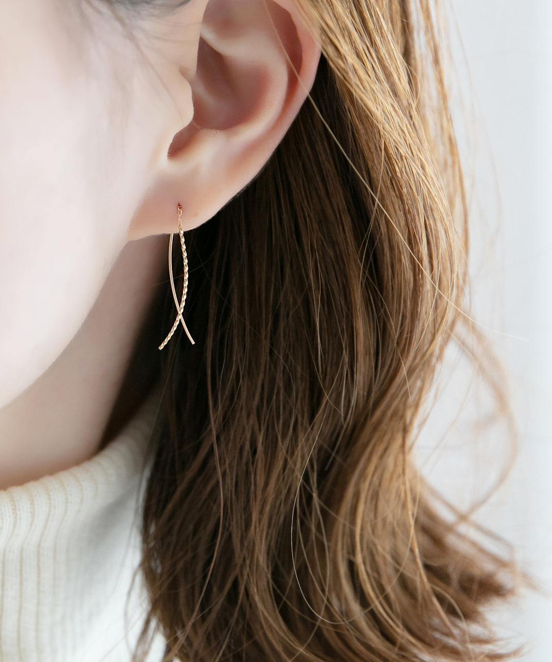 Phoebe/フィービィー】【K10】クロスラインアメリカンピアス – JEWEL
