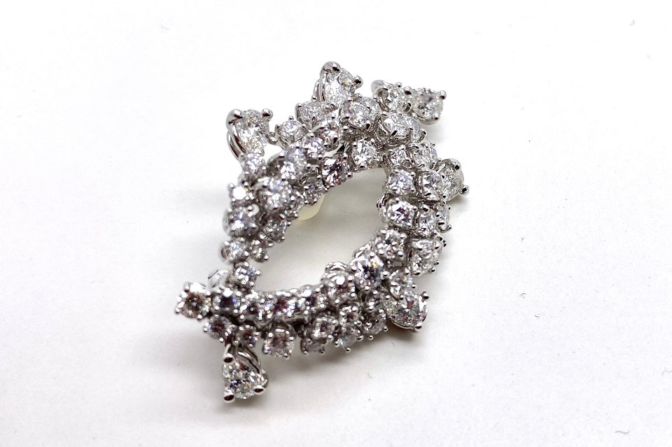 Diamond K18WGダイヤモンドペントップ兼ブローチ (NO.304014) – JEX