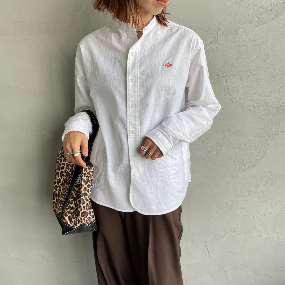 DANTON [ダントン] オックスフォード バンドカラーシャツ [DT-B0279SOX