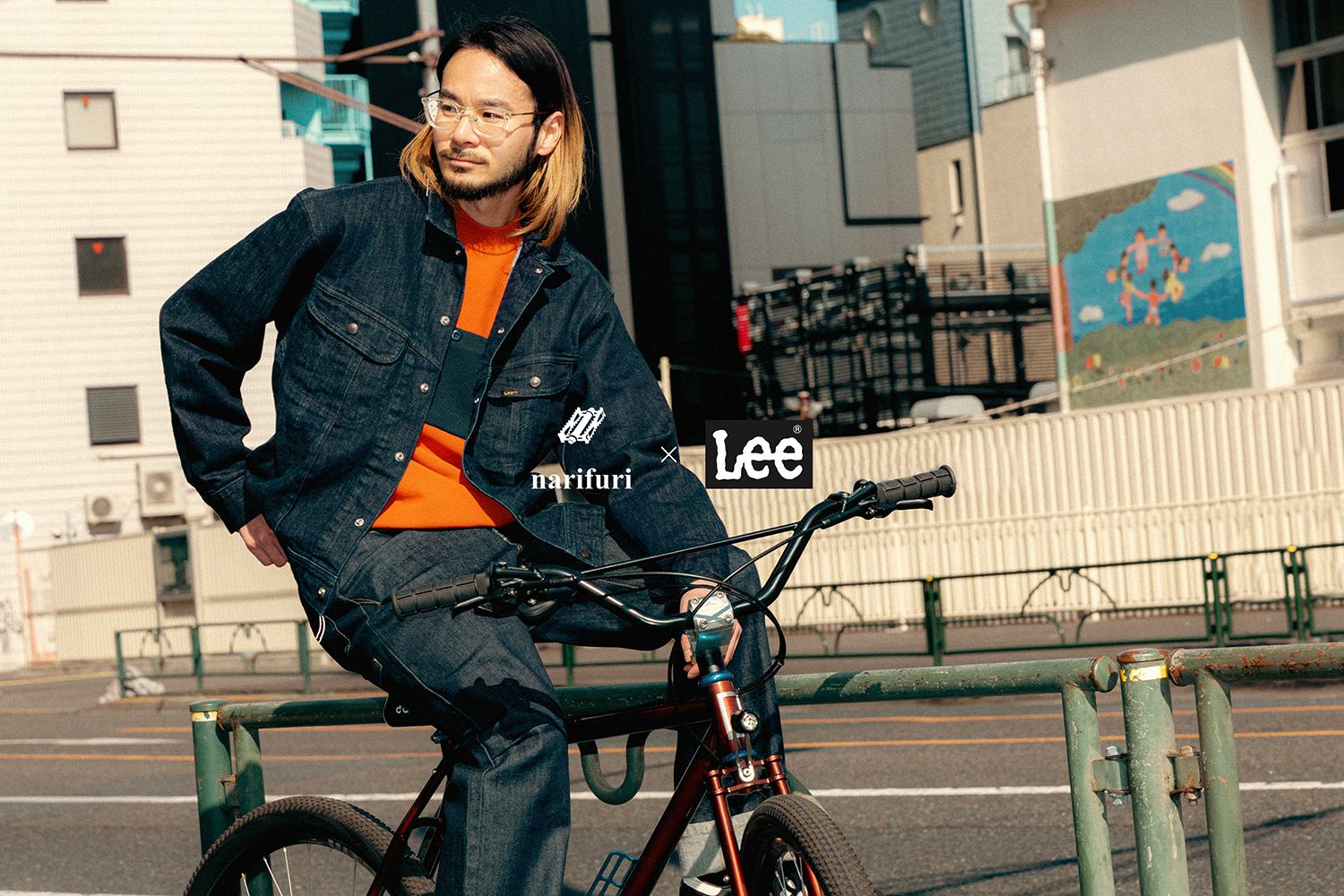 narifuri × Lee」のコラボレーションによるサイクリスト仕様のデニム
