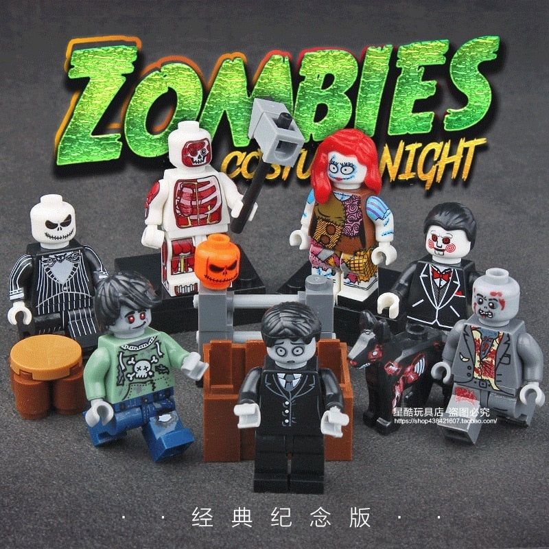 TBS23-28 6pcs/set Zombie Halloween Jack Skellington Ghost Horror