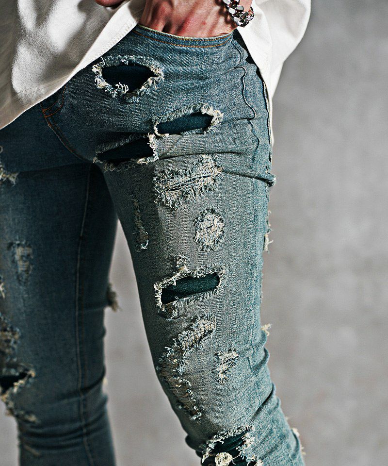 デストロイ デニム パンツ ボトムス ｜【公式】DIVINER（ディバイナー）