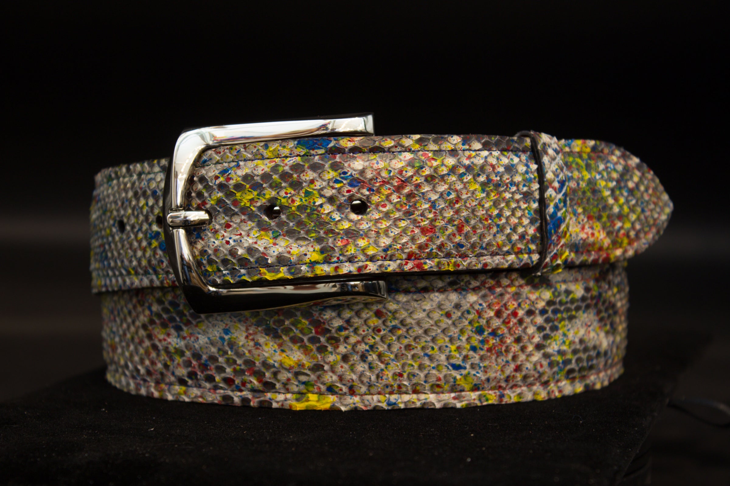 Confetti Python Belt – JohnAllenWoodward