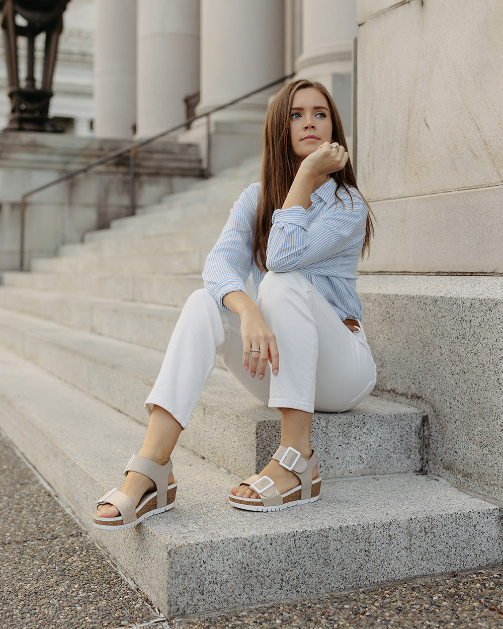 Quinn 02 | Women's Adjustable Leather Wedge | JOSEF SEIBEL