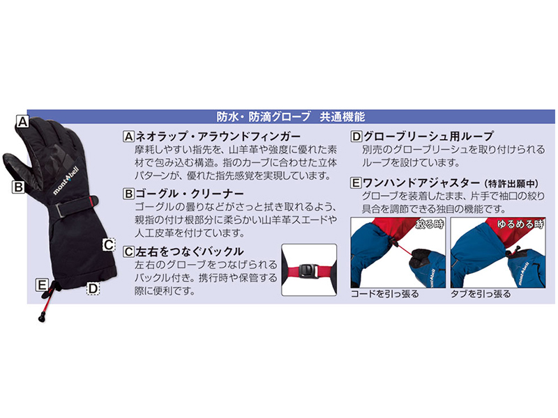 モンベル除雪機防寒着・ブーツ・手袋・アイゼンOutDry アルパイン