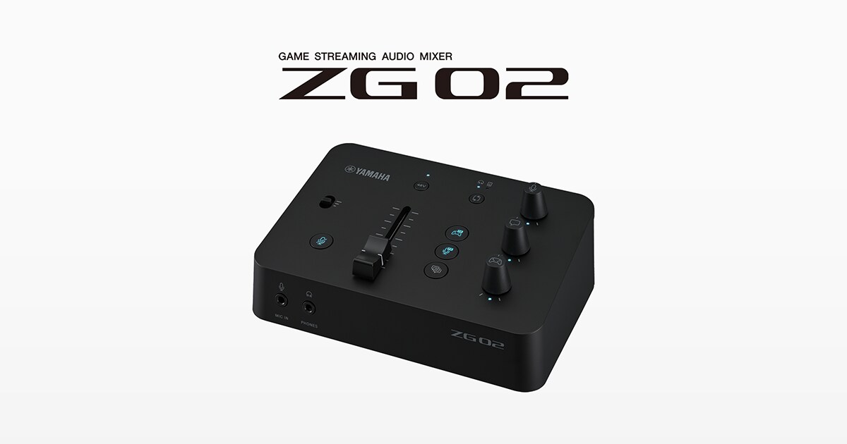 ヤマハ | ヤマハ ゲームストリーミングオーディオミキサー『ZG02