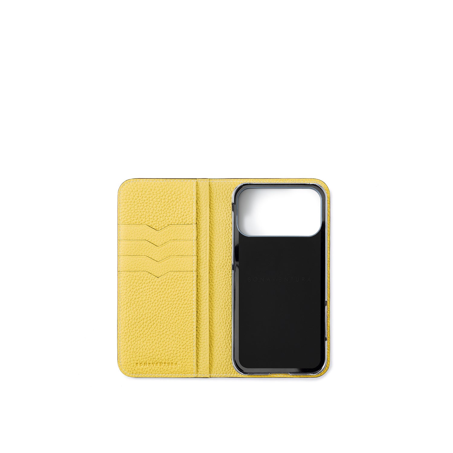 BONAVENTURA イエロー レザー iPhone17Proケース iPhone 17 Pro