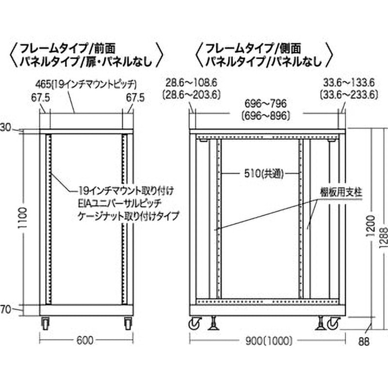 CP-SVN2410BKN 19インチサーバーラック ノーマルタイプ サンワサプライ