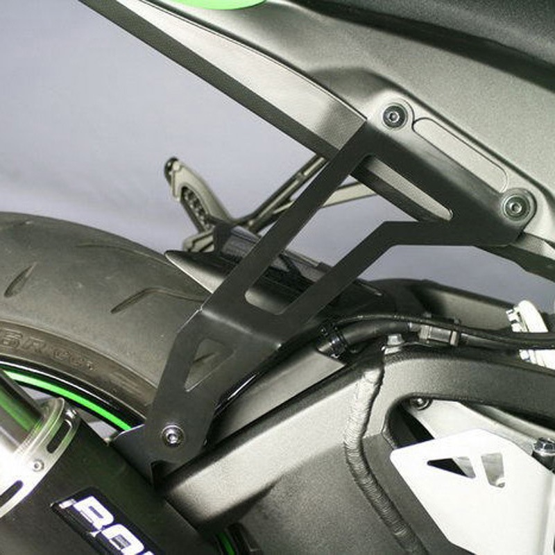 KZX10R-057 エキゾーストブラケット ステンレスブラック Powder-Coated