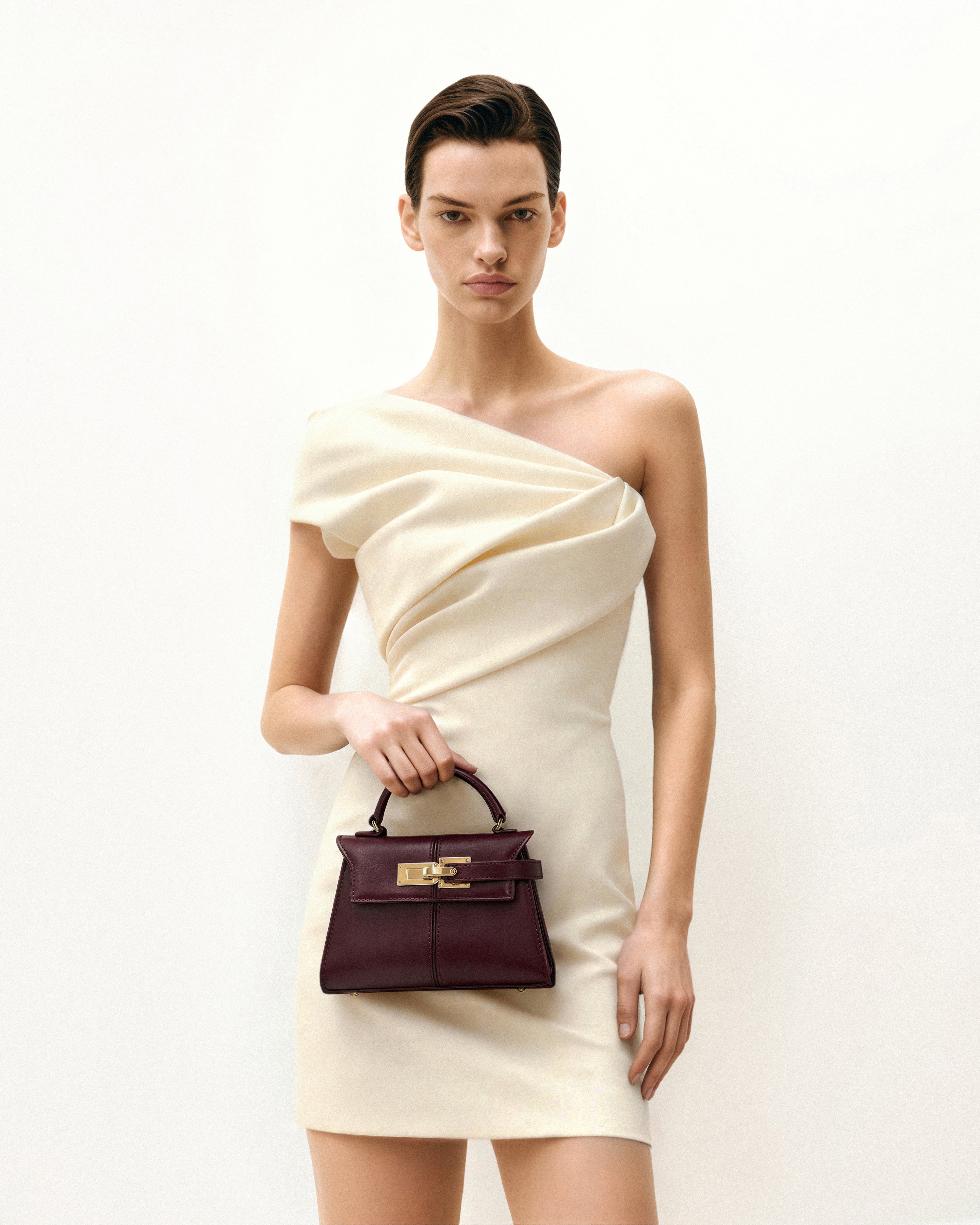 Elise トップハンドルバッグ - ディープバーガンディ - JW PEI Japan