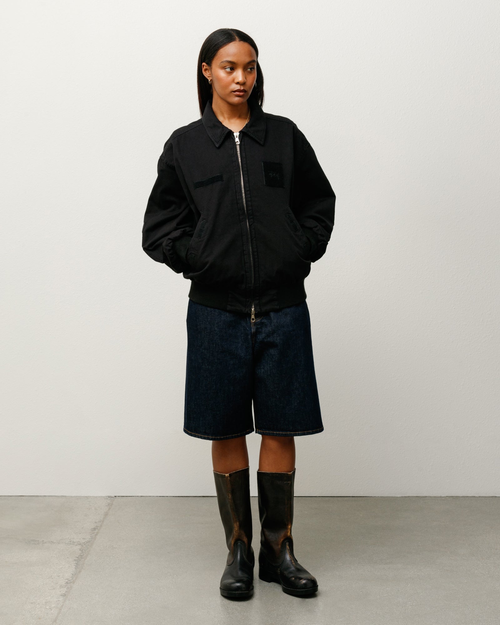 Flight Bomber – Black | Outerwear | Stüssy Japan