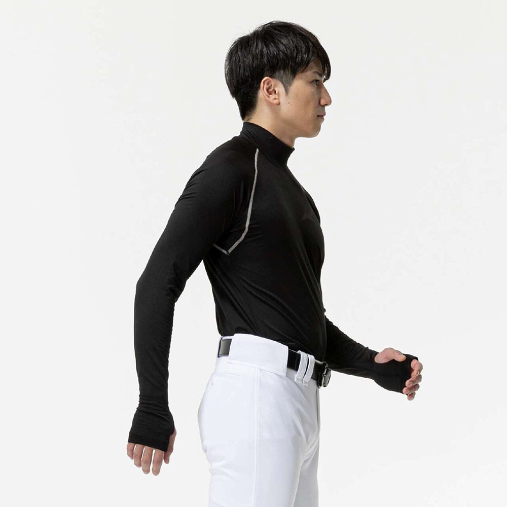 ミズノ直営限定】裏起毛アンダーシャツ(ハイネック／長袖)|12JABQ95