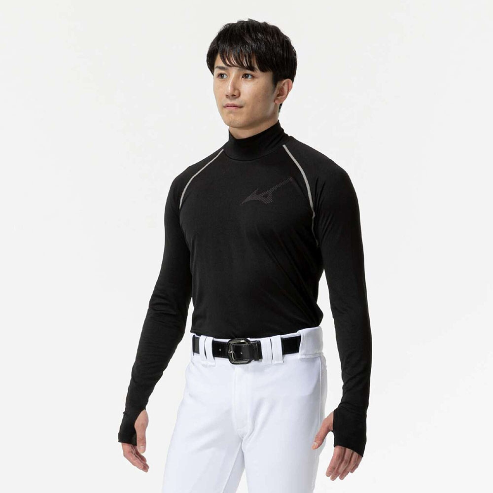 ミズノ直営限定】裏起毛アンダーシャツ(ハイネック／長袖)|12JABQ95