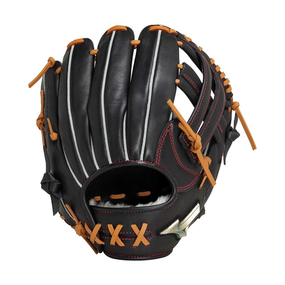 Mizuno Pro 軟式投手用グローブ ブラック/イエロー Mizuno Pro 軟式