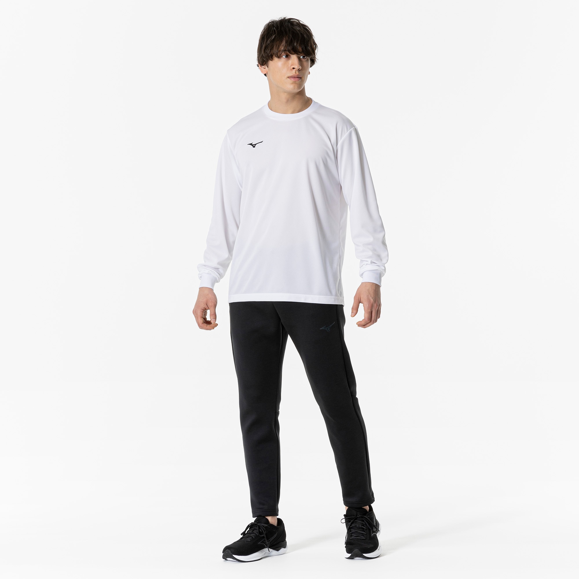 ナビドライTシャツ(長袖／丸首)|32MA1195|ミズノトレーニング